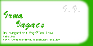 irma vagacs business card